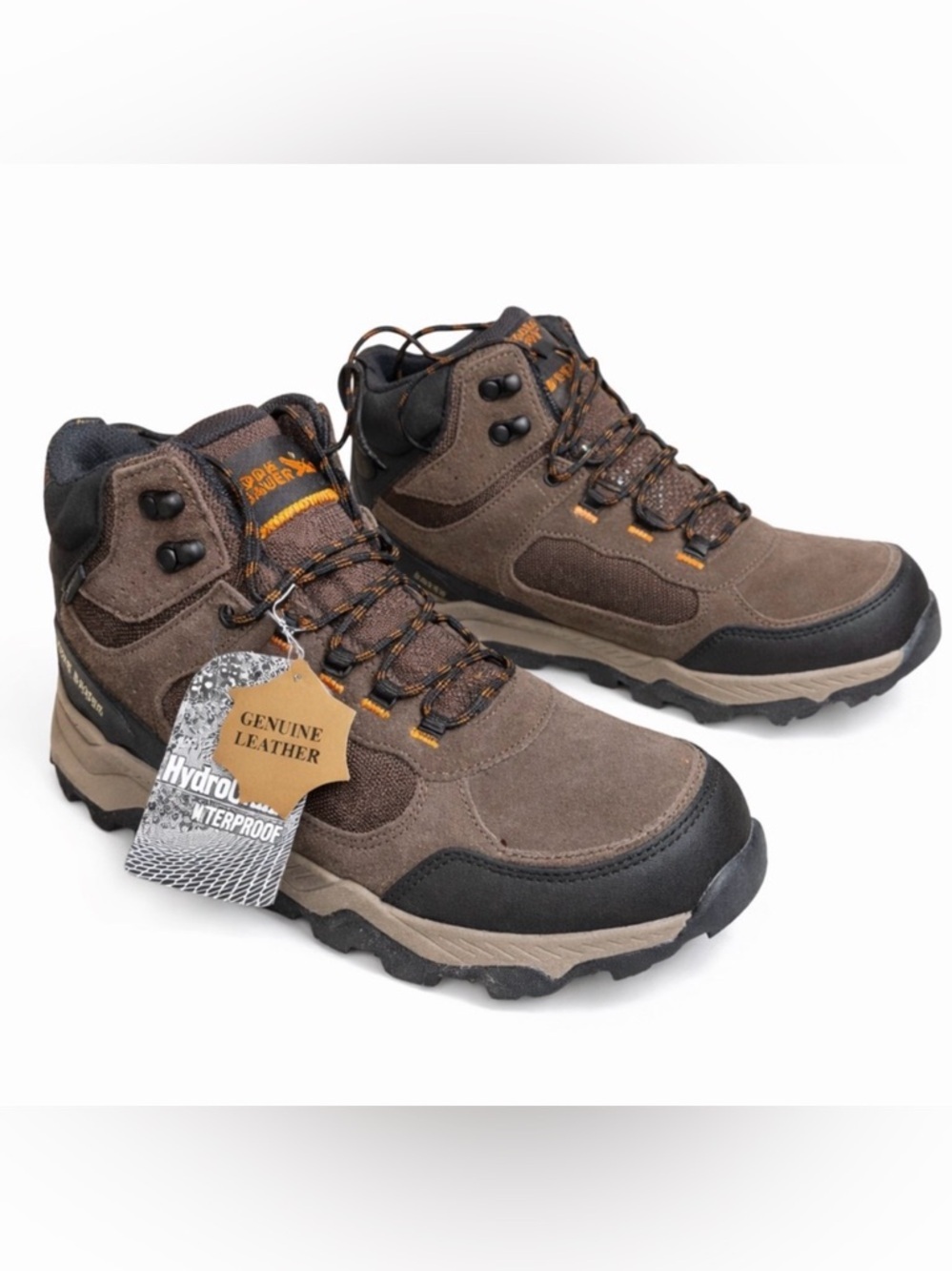 Eddie Bauer Men’s Bonham Hiking Boots Size 9.5 Brown Waterproof Leather NWT